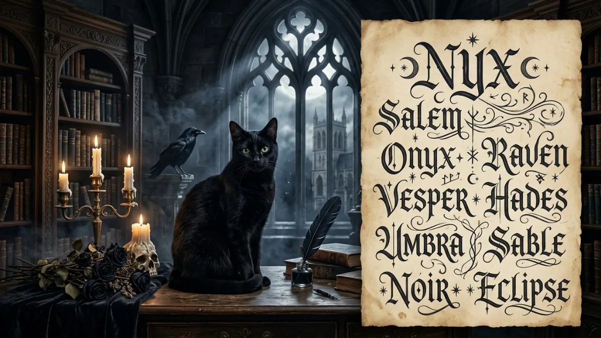 dark mysterious cat names