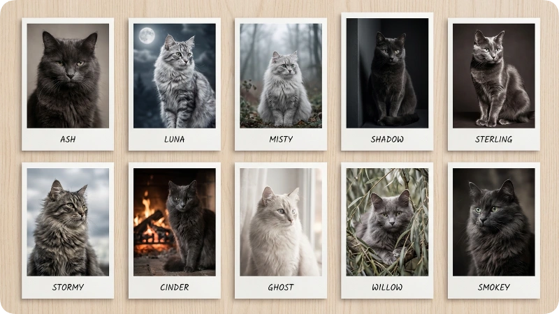 best gray cat names overall