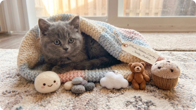 cute gray cat names