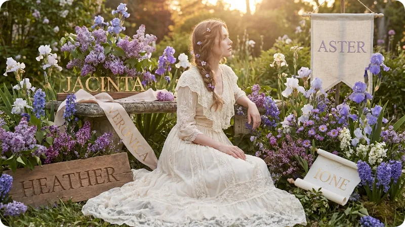 elegant purple flower names for girls