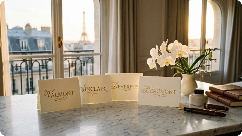 elegant unique last names