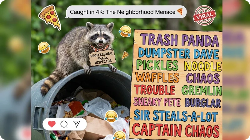 Funny Raccoon Names