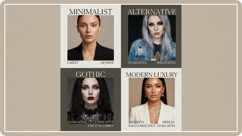 Lip Piercing Names By Aesthetic Style