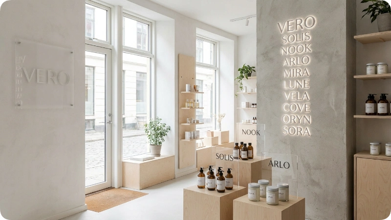 Minimalist Store Names