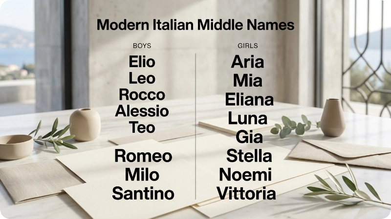 Modern Italian Middle Names With Contemporary Appeal