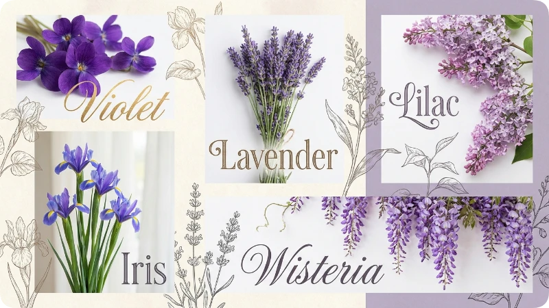 most beautiful purple flower names