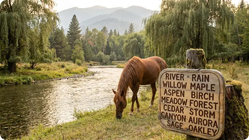 Nature Inspired Horse Names