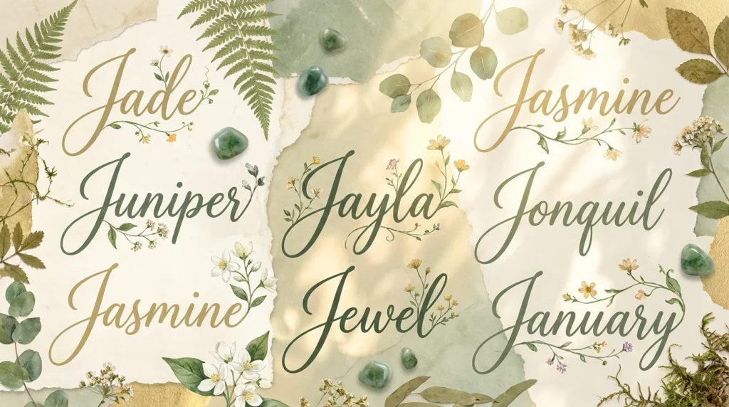 nature inspired j girl names