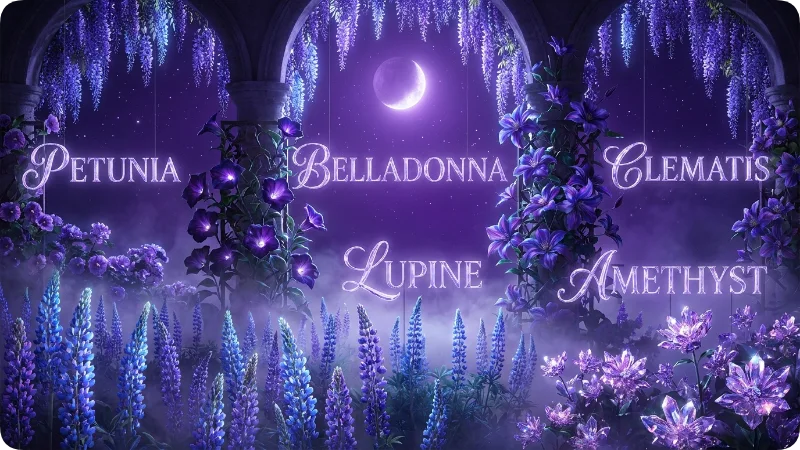 rare and unique purple flower names