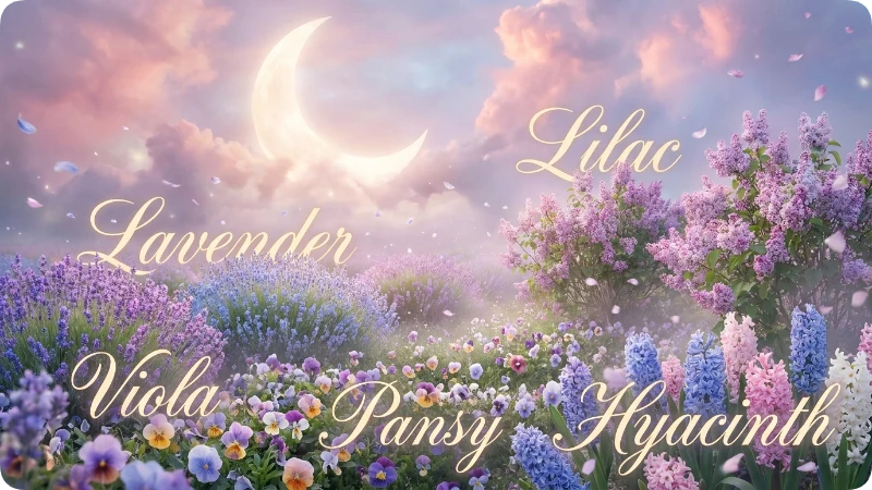 soft and dreamy purple flower names