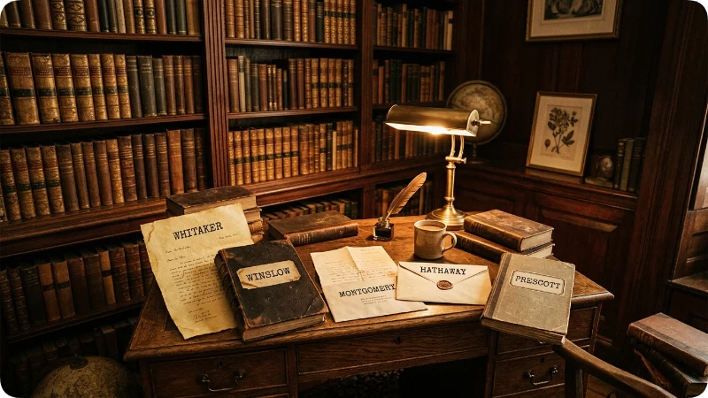 vintage unique last names