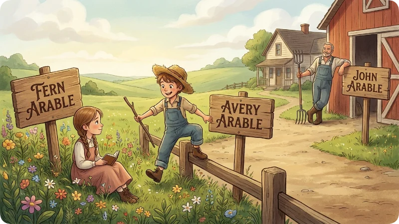 Arable Family Names Charlottes Web