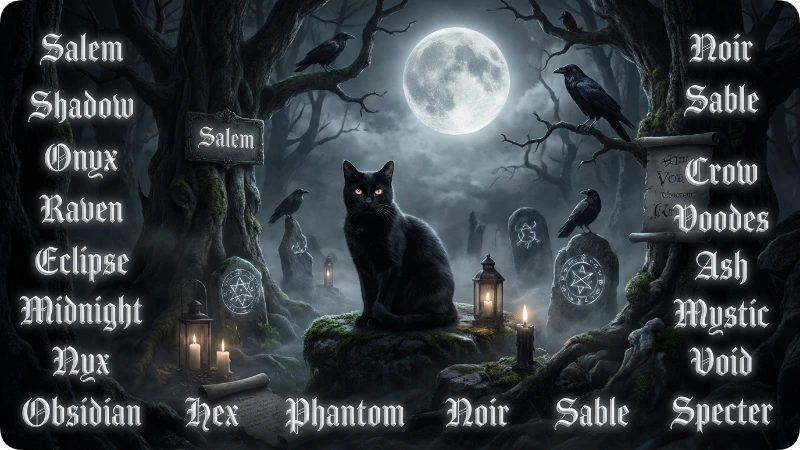 Black Witchy Cat Names