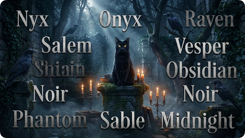 Dark Mysterious Cat Names