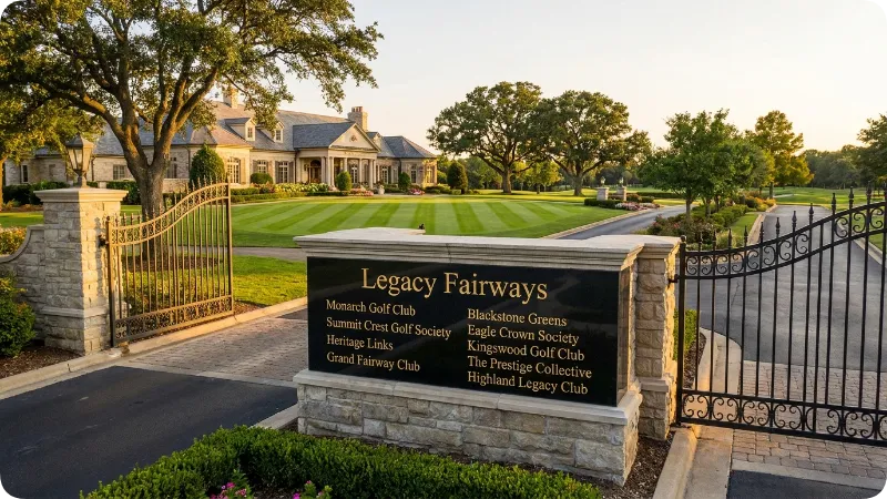 Elite Exclusive Golf Club Names