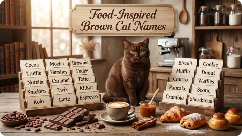 Food Inspired Brown Cat Names