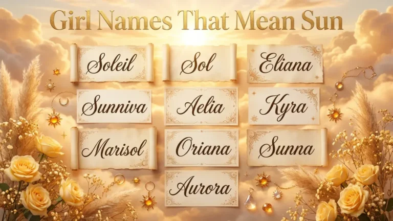 Girl Names That Mean Sun