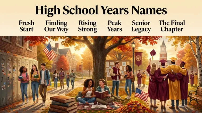 High School Years Names