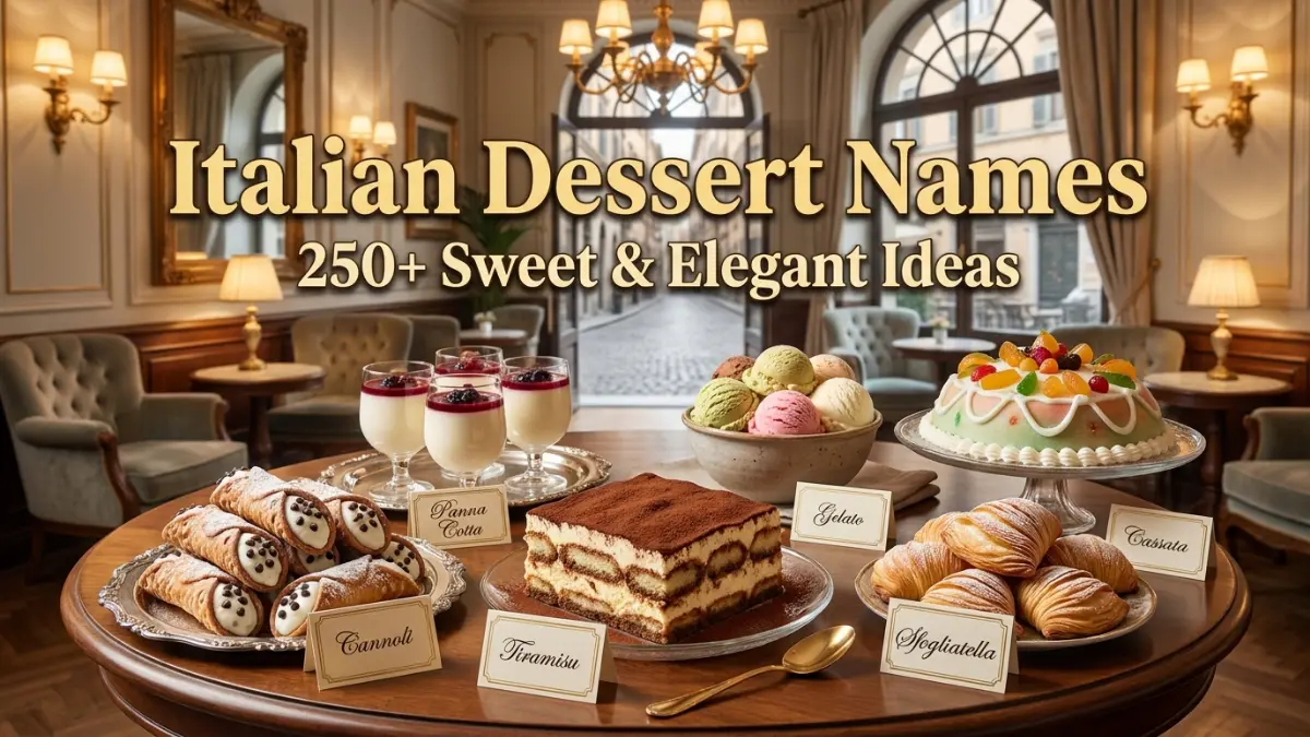Italian Desserts Names