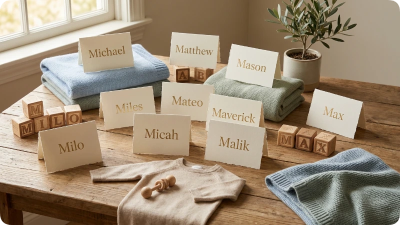 Most Popular Boy Names With M