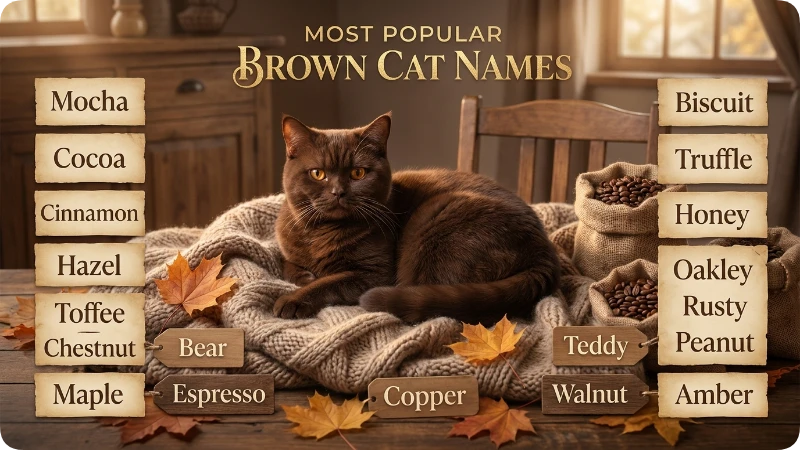 Most Popular Brown Cat Names