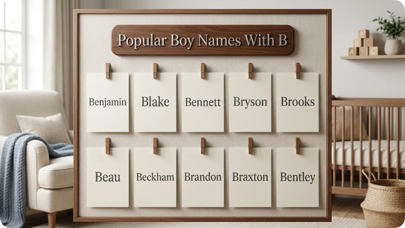 Popular Boy Names With B
