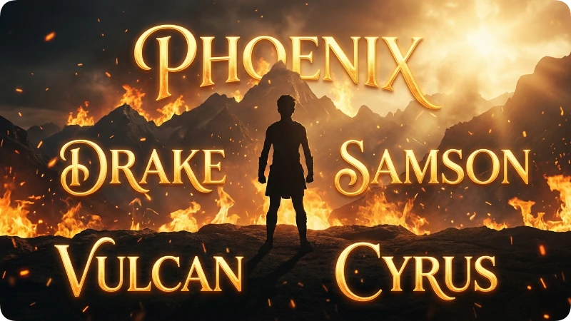Strong Powerful Fire Inspired Boy Names
