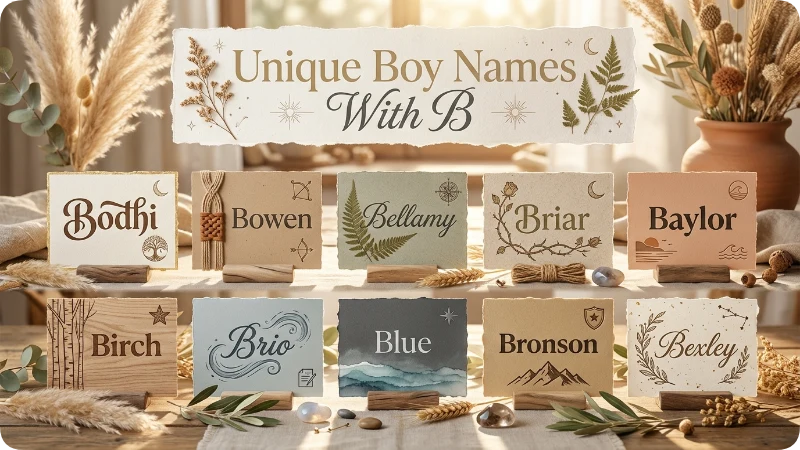 Unique Boy Names With B