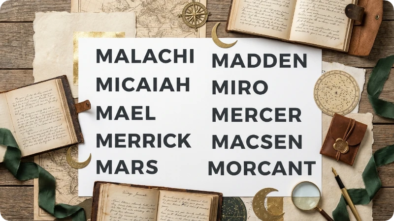Unique Boy Names With M