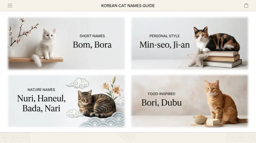 Korean Cat Names By Style
