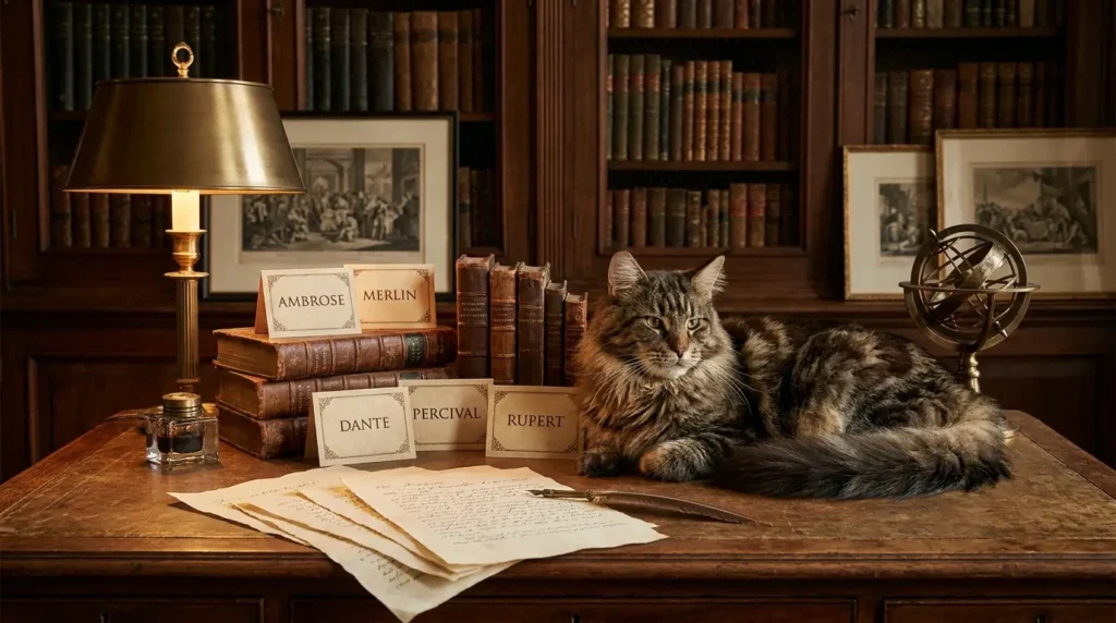 Literary Vintage Boy Cat Names
