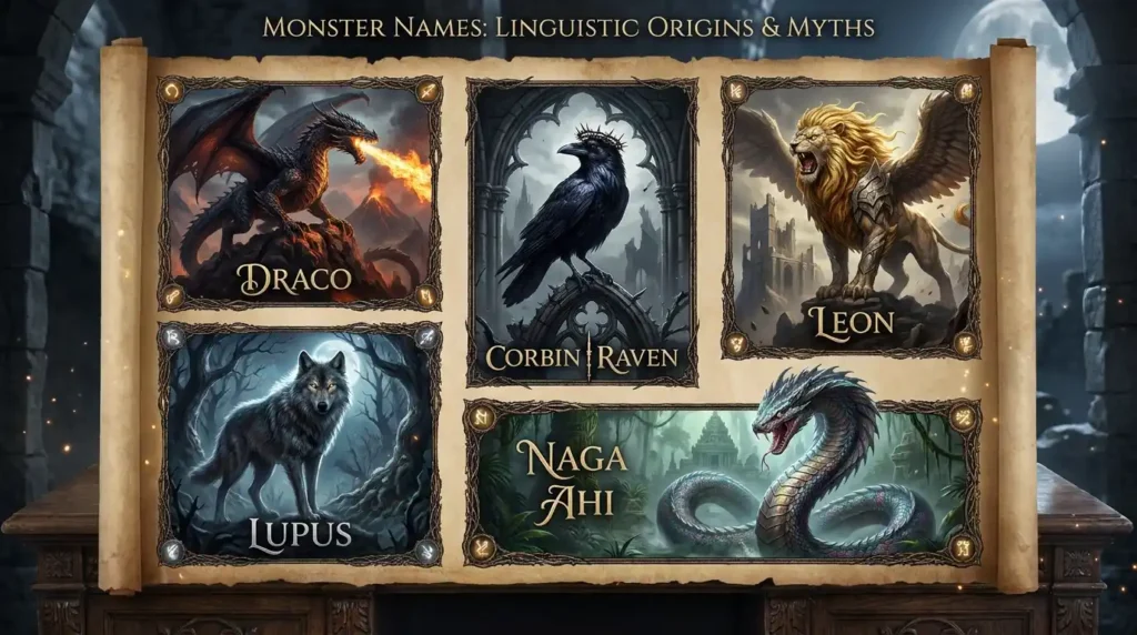 Monster Names Exact Linguistic Meanings
