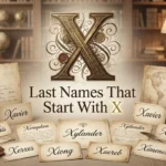 Last Names That Start With X