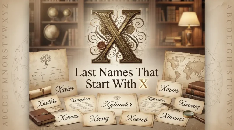 Last Names That Start With X